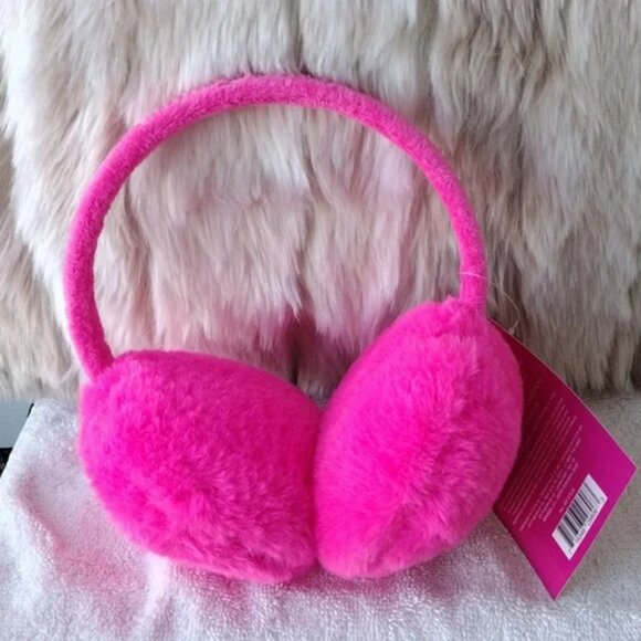 NWT JUICY COUTURE Hot Pink Earmuffs Winter Warmers - Picture 2 of 10